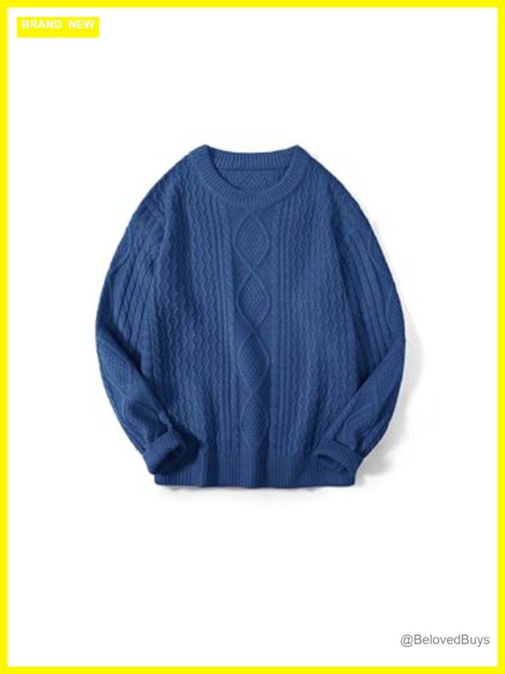 Zeagoo Cable Knit Sweater Women Crewneck Long Sleeve Chunky Pullover
